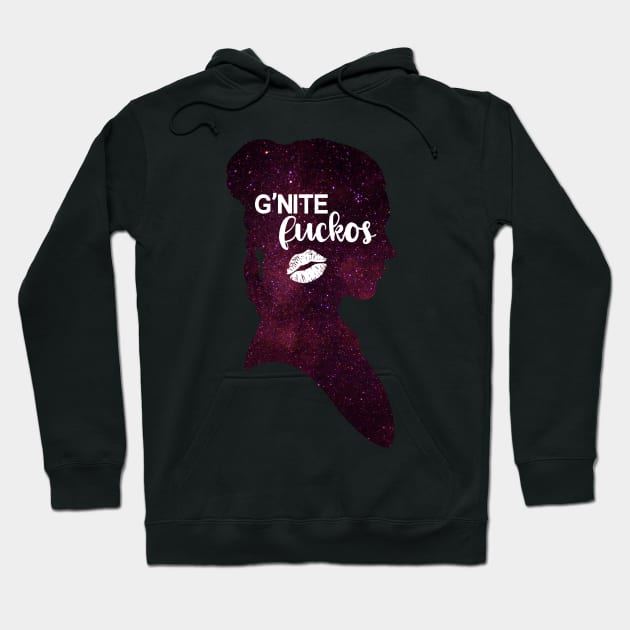 Princess Leia Carrie Fisher Quote G'Nite Hoodie by baranskini
